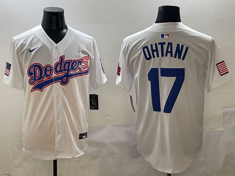 Men Los Angeles Dodgers #17 Ohtani White Second generation Joint Name Nike 2025 MLB Jersey style 1->los angeles dodgers->MLB Jersey